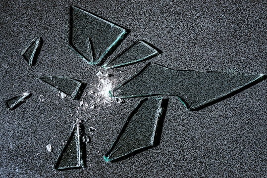 broken glass to pieces. texture.