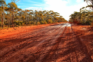 Flooded roads in Australia