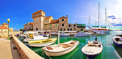 Kastel Gomilica old island town on the sea near Split - obrazy, fototapety, plakaty