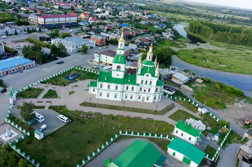 Yalutorovsk, Russia - August 20, 2017: Sretensky cathedral. Church was demolished at 1931. It is...