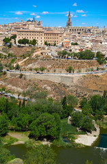 Fototapeta na wymiar Toledo skyline in Castile La Mancha Spain