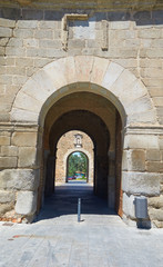 Fototapeta na wymiar Toledo Puerta de bisagra door in Spain