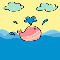 Whale in the ocean © Wanida
