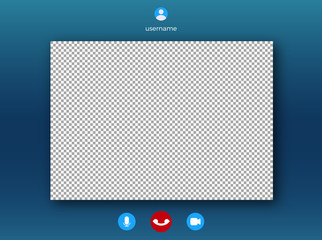 Naklejka premium video call screen template