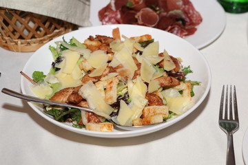 Caesar salad with chicken