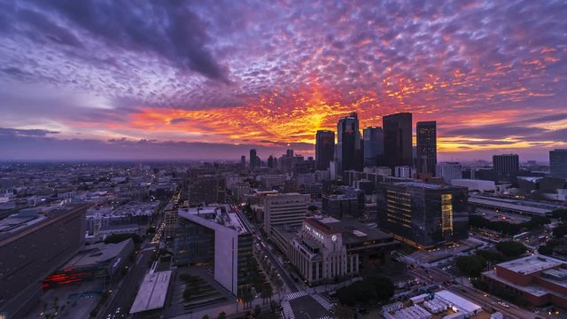 4k Timelapse Of Los Angeles From City Hall 11-22-18 Sunset Night 700 Pics 5 Sec Int H264-420 4KUHD 24 UHQ