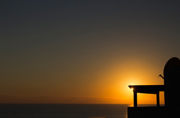 Beautiful view on sunset on the sea