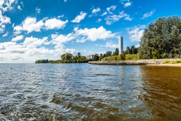 The embankment of the city Puchezh on the Volga River