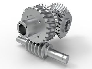3D render - gear assembly concept