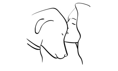 dog, animal, vector, woman, illustration, pet, cartoon, girl, hug, puppy, isolated, shelter, adopt, love, hand, friendship, white, graphic, design, adoption, flat, care, happy, help, rescue, homeless