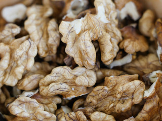 Walnut kernels background