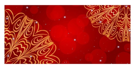 Yoga card template with mandala pattern. For business card, meditation class. Vector illustration.