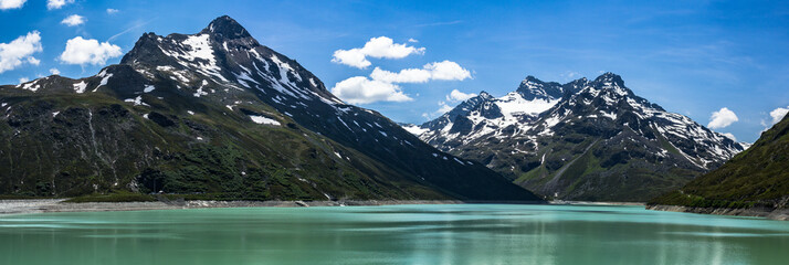 Panorama des Silvretta Stausee in Österreich