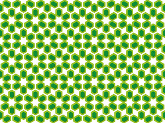 abstract pattern with a stylized hexagonal flower