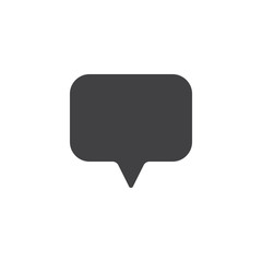 Comment chat bubble vector icon. filled flat sign for mobile concept and web design. Square Speech bubbles simple solid icon. Symbol, logo illustration. Pixel perfect vector graphics