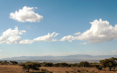 Mountains in Tanzania in the Ngorogoro Valley