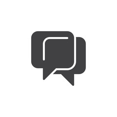 Fototapeta premium Chat Speech Bubbles vector icon. filled flat sign for mobile concept and web design. Dialogue message simple solid icon. Conversation symbol, logo illustration. Pixel perfect vector graphics