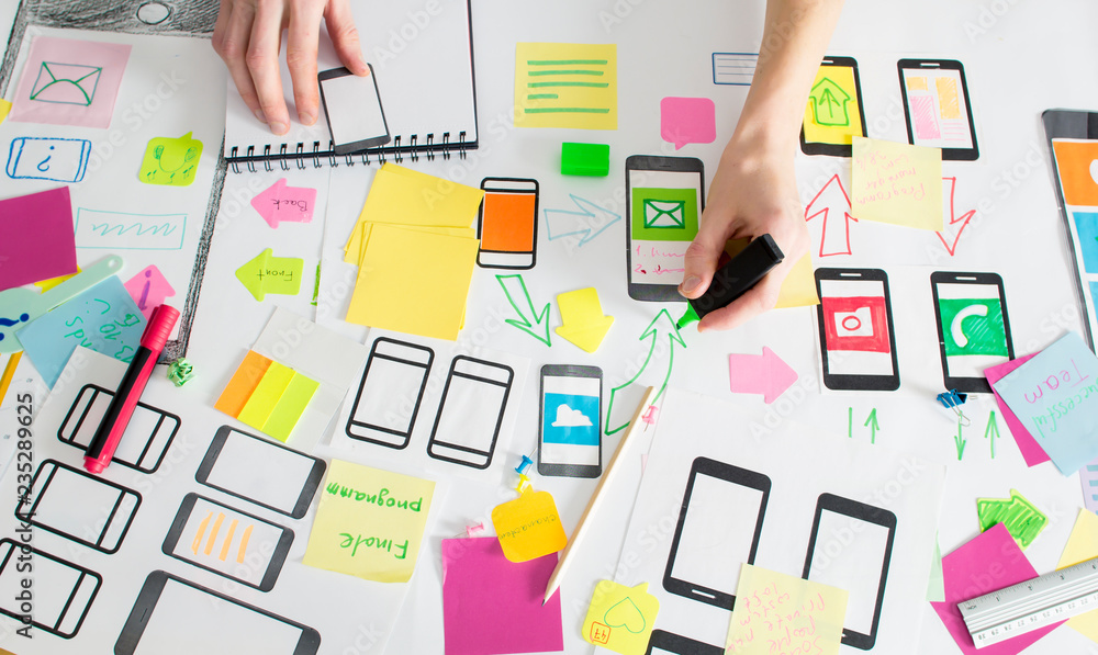 Poster designer develops web mobile phone applications.