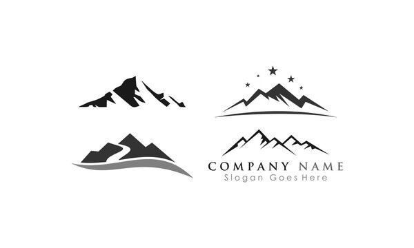 template set mountain vector