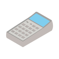 Isometric image of a calculator. Isometric 3D style. Vector graphics.