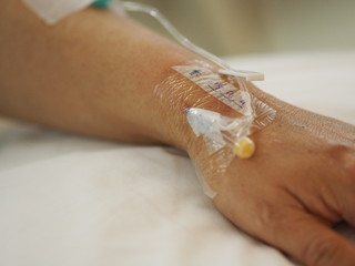 Patients to saline at the hospital ward