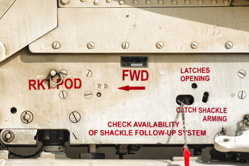 Side of a helicopter gunship