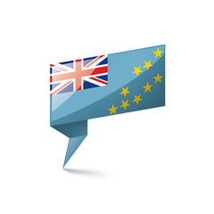 Tuvalu flag, vector illustration on a white background