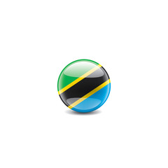 Fototapeta premium Tanzania flag, vector illustration on a white background