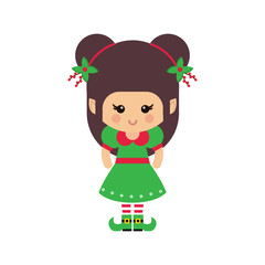 christmas cartoon cute elf