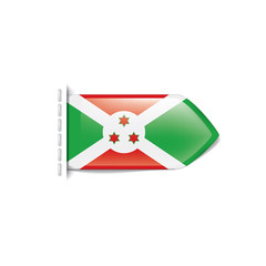 Burundi flag, vector illustration on a white background