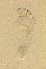 Fußabdruck im Sand