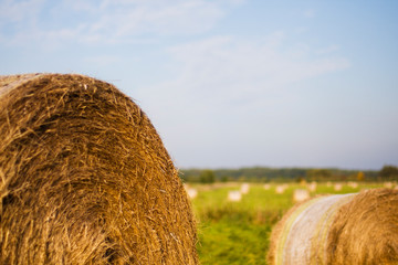Hay Bales With Selective Focus
