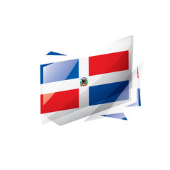 Dominicana flag, vector illustration on a white background