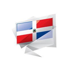 Dominicana flag, vector illustration on a white background