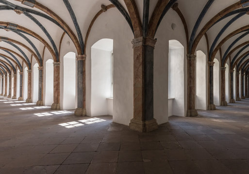 The hallway in convent Corvey in Hoexter, Germany
