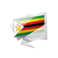 Zimbabwe flag, vector illustration on a white background