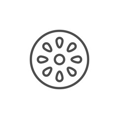 Glue pad for eyelash extension line icon