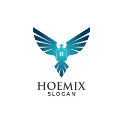 Phoenix house concept for logo icon template
