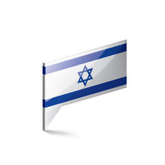 Israel flag, vector illustration on a white background