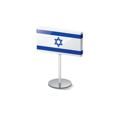 Israel flag, vector illustration on a white background