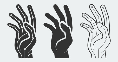  Bionic hand vector concept