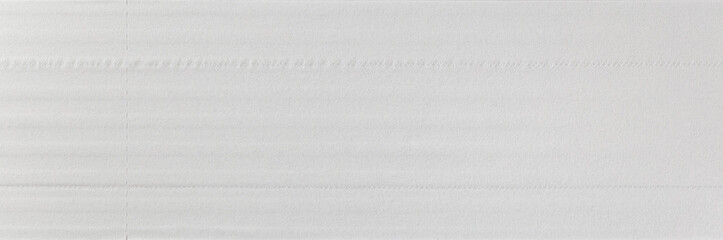 Abstract texture from tissue paper sheet with perforation, White background.