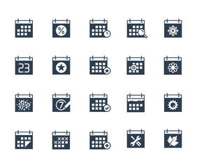 Calendar vector icon set