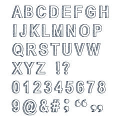 Vector sketch font and symbols