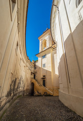 Ariccia, Italy - A little city of Castelli Romani in metropolitan area of Rome. Here a view of...