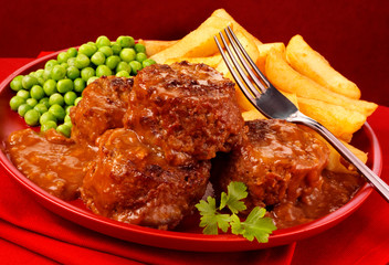 FAGGOTS, CHIPS AND PEAS