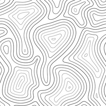 Topographic map seamless vector pattern