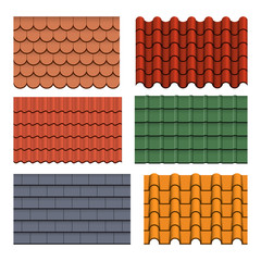 Shapes or profiles of roof tiles © D Graphics