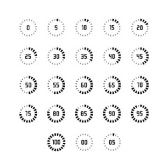 Loading, buffering, progress wheel vector icon set #2