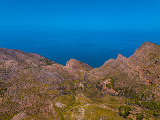 Fototapeta na wymiar Aerial of Tramuntana in Mallorca, Spain